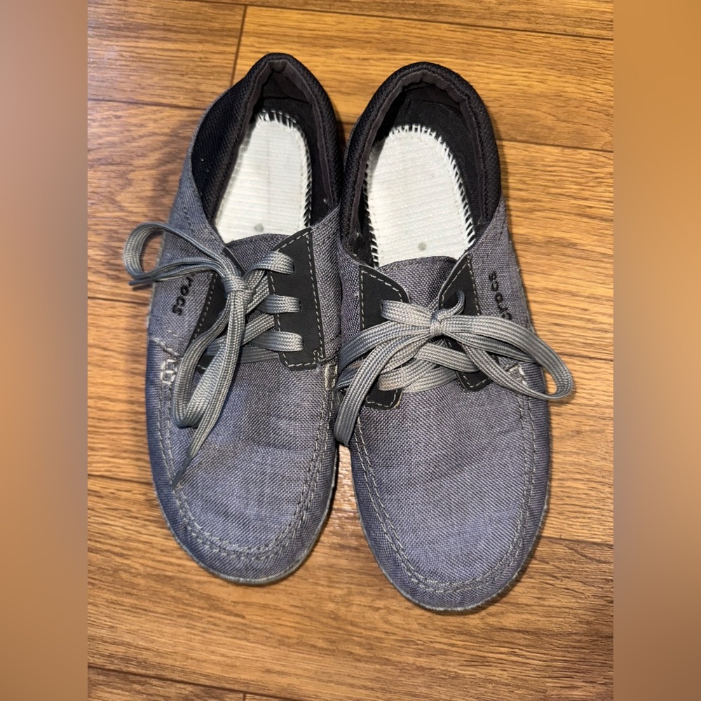 Crocs Santa Cruz Playa Lace-Up Sneaker men 7 **needs insoles**
